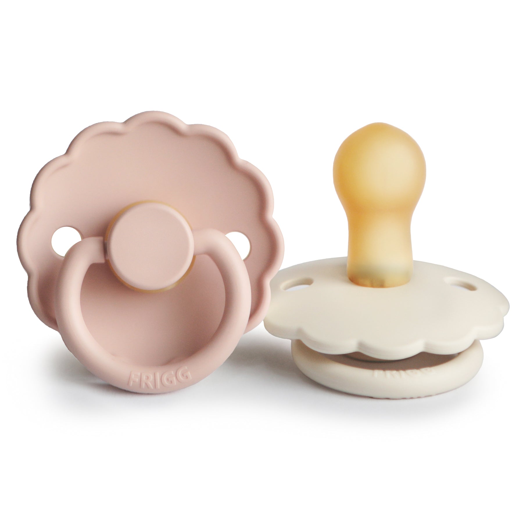 FRIGG Daisy Natural Rubber Pacifier 2 - Pack - Tenth & Pine - FRIGG PACIFIERS - 0 - 6 months - Blush/Cream
