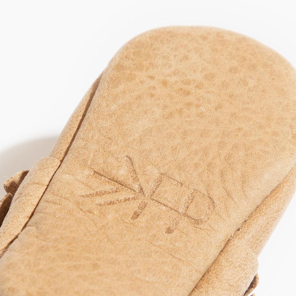Weathered Brown Moccasin Baby Shoe - Tenth & Pine - Moccasin - Soft Sole - 1