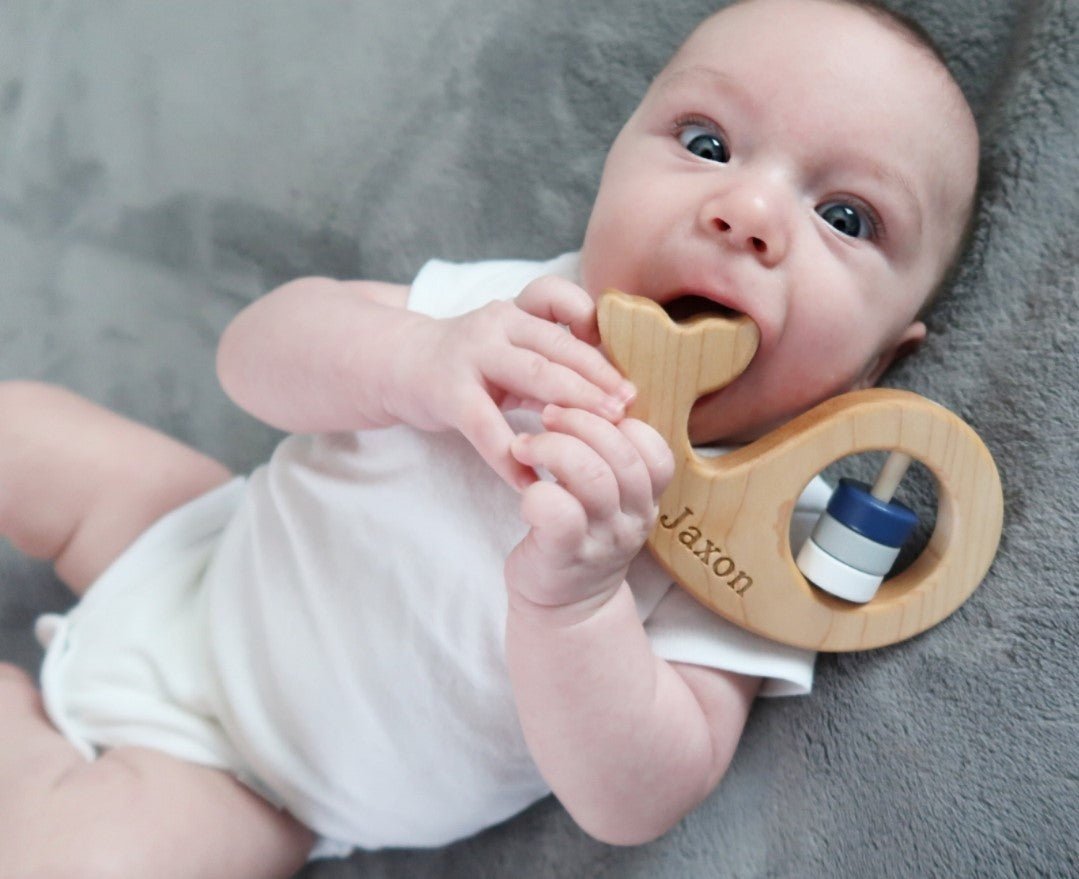 Whale Wooden Baby Rattle - Tenth & Pine - Rattle -