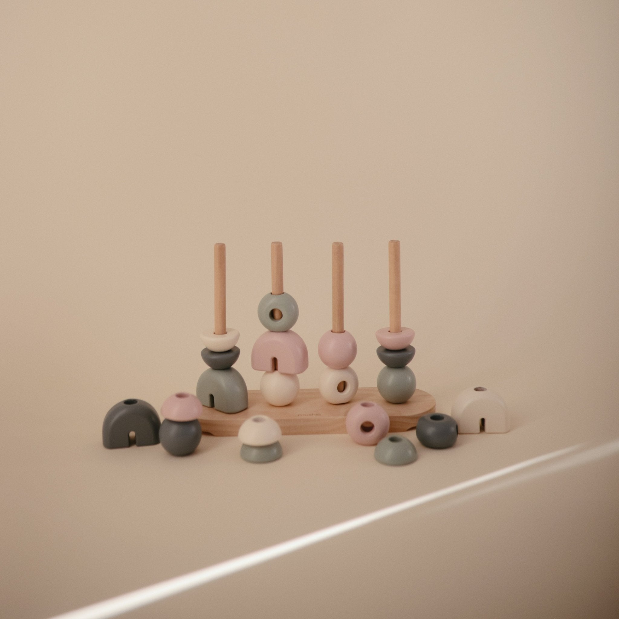 Wooden Multi Shape Stacker - Tenth & Pine - Wooden Multi Shape Stacker - Sunrise