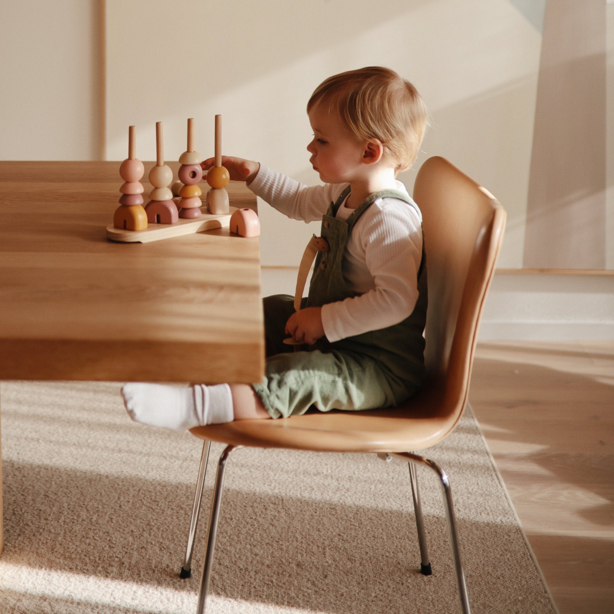 Wooden Multi Shape Stacker - Tenth & Pine - Wooden Multi Shape Stacker - Sunrise