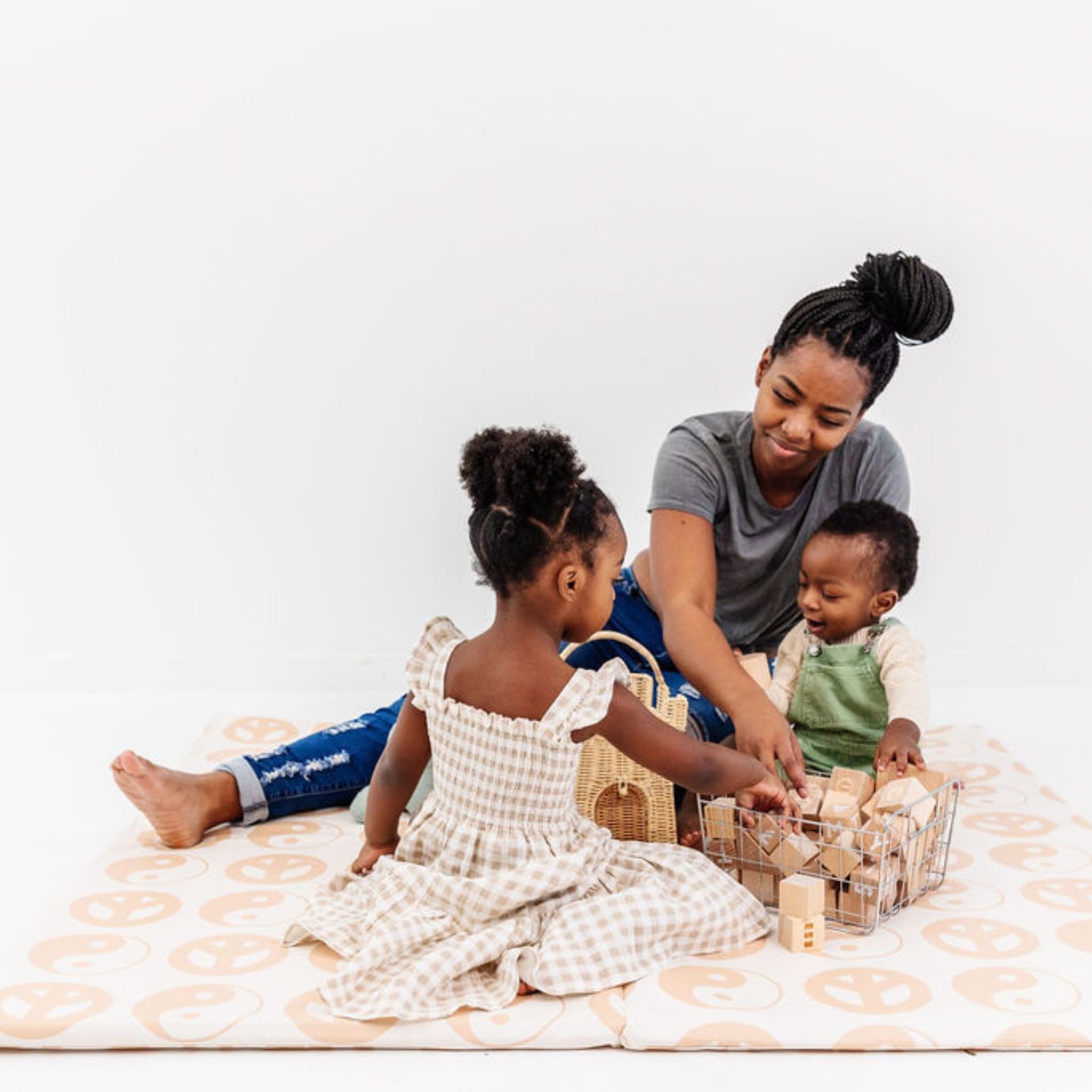 Yin Yang Vegan Leather Mat - Tenth & Pine - Vegan Leather Padded Mat - Mega