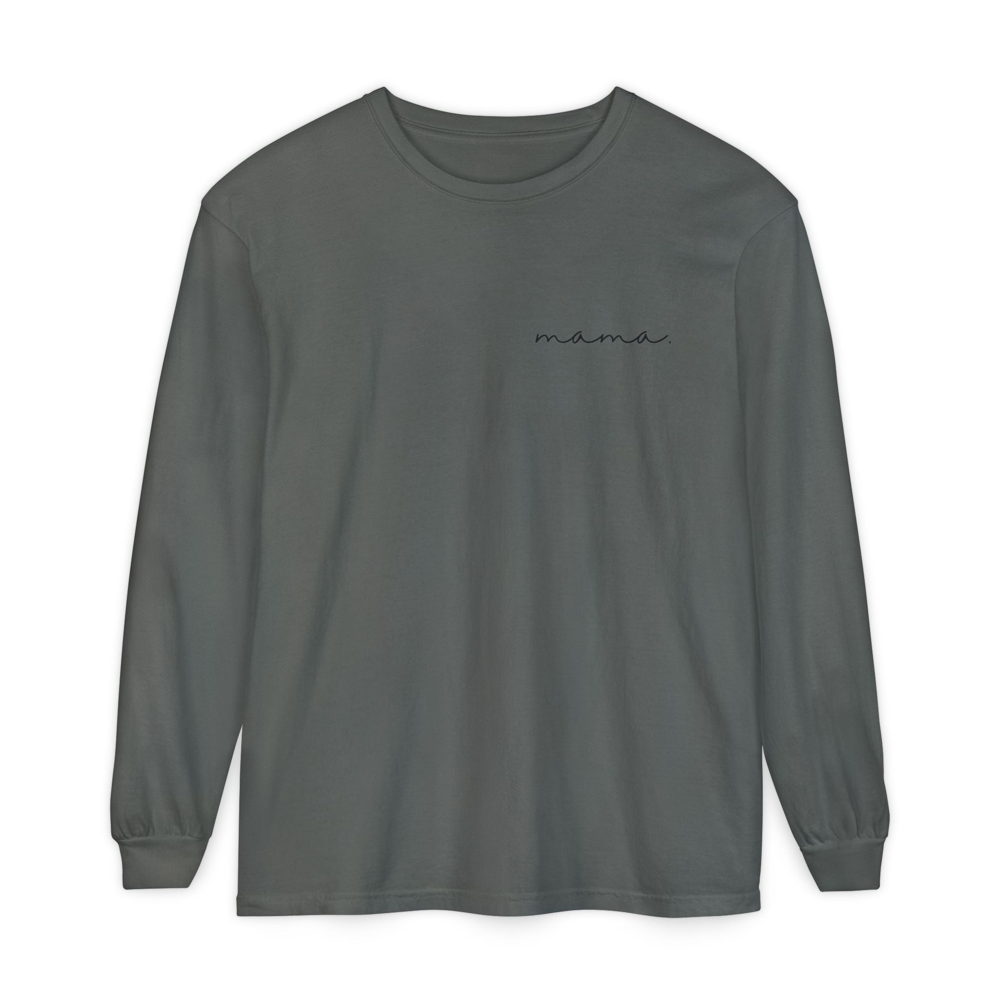 mama. in Cursive T-shirt | Adult Long Sleeve Tee