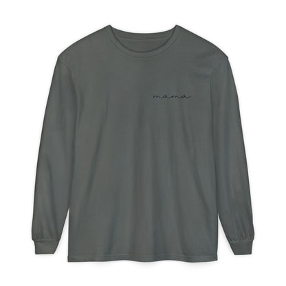 mama. in Cursive T-shirt | Adult Long Sleeve Tee
