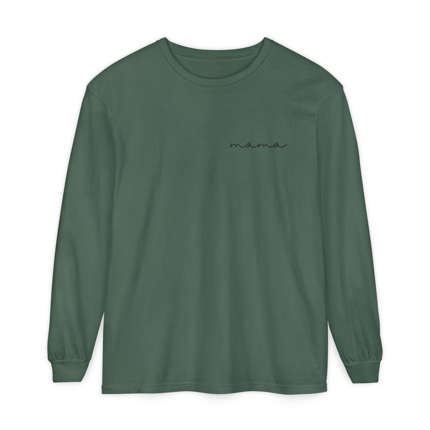mama. in Cursive T-shirt | Adult Long Sleeve Tee