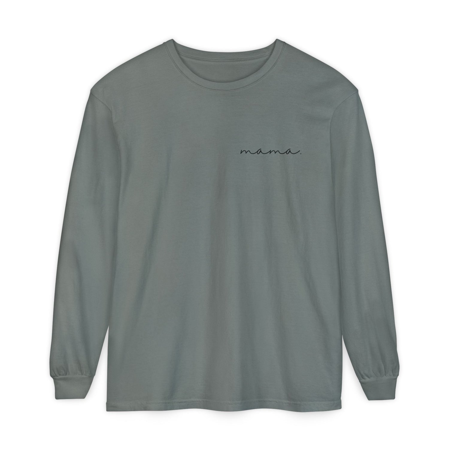 mama. in Cursive T-shirt | Adult Long Sleeve Tee