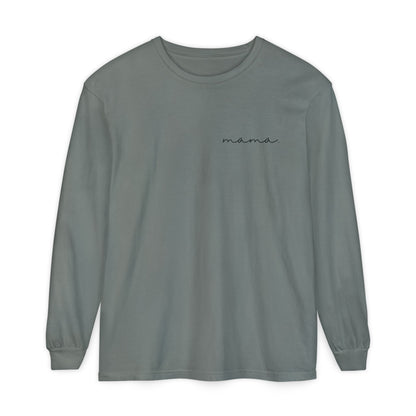 mama. in Cursive T-shirt | Adult Long Sleeve Tee