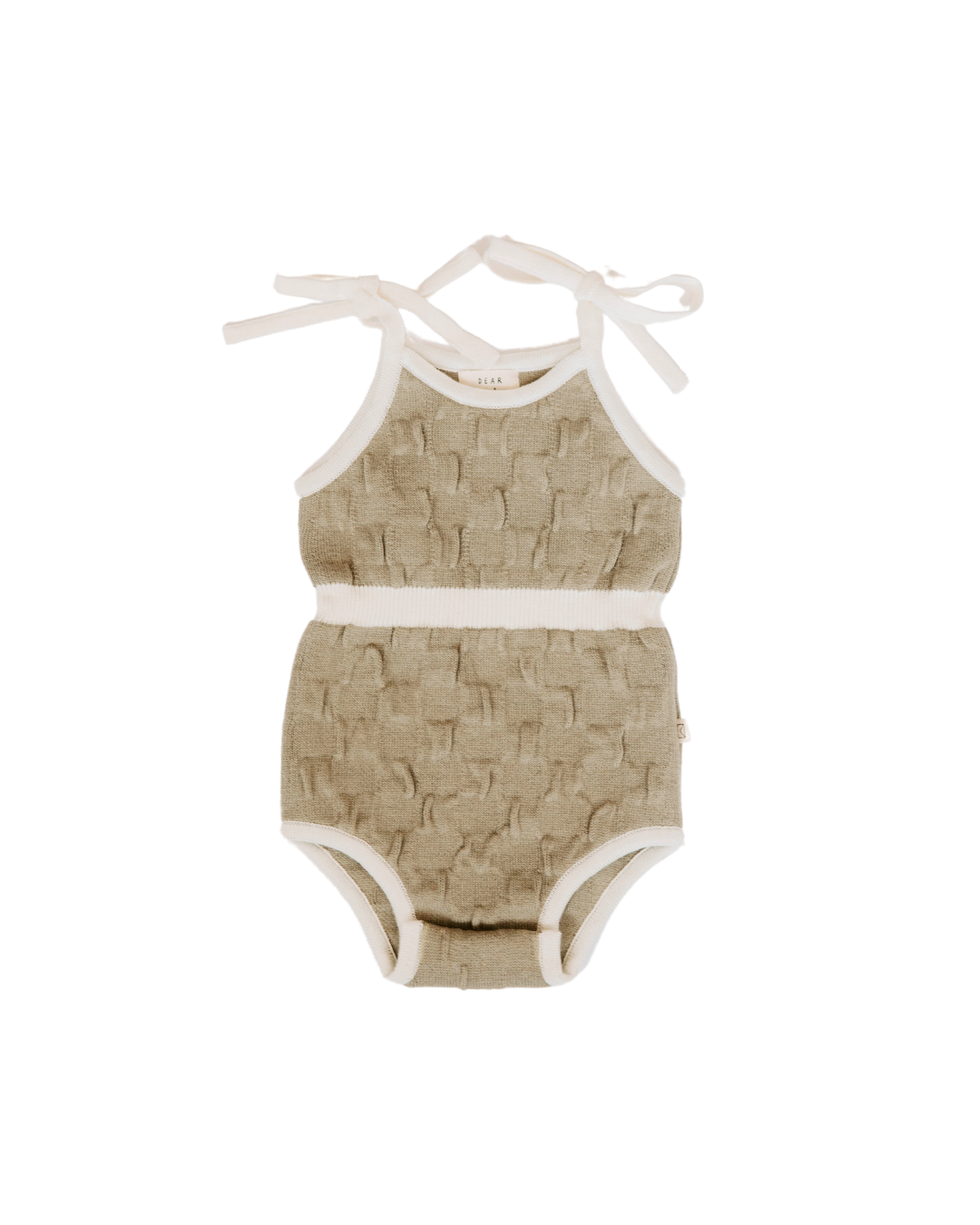 Organic Cotton Magnetic Bubble Romper in Truffle
