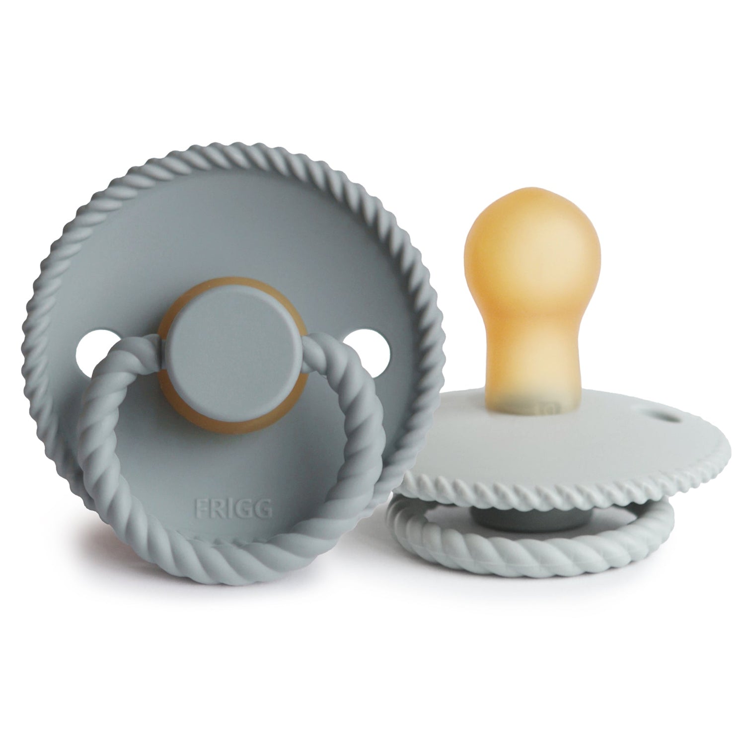 FRIGG Rope Natural Rubber Pacifier 2 - Pack - Tenth &amp; Pine - FRIGG PACIFIERS - 6 - 18 months - Blush/Cream