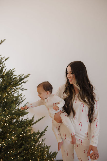 Bamboo Zip Pajamas | Candy Cane