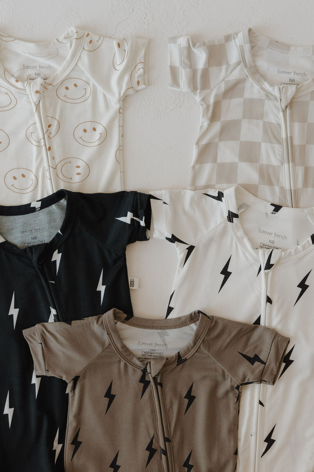 Shortie Bamboo Zip | Checkerboard