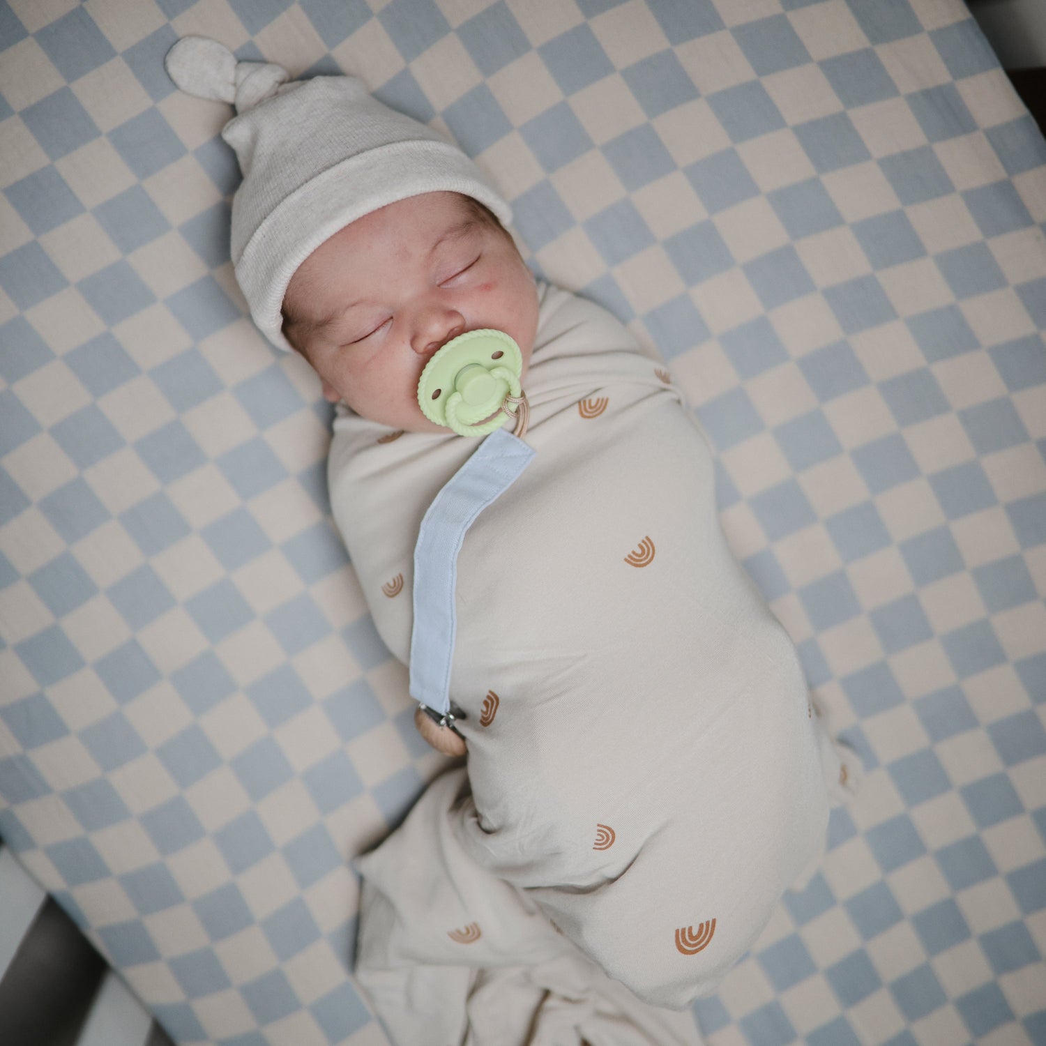 FRIGG Rope Natural Rubber Pacifier 2 - Pack - Tenth &amp; Pine - FRIGG PACIFIERS - 6 - 18 months - Cream/Green Tea