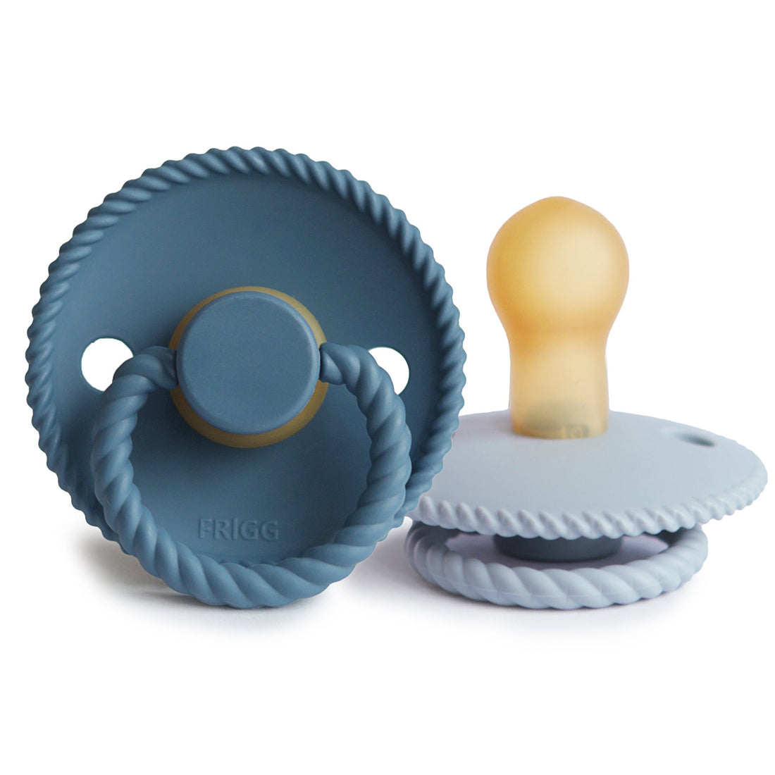 FRIGG Rope Natural Rubber Pacifier 2 - Pack - Tenth & Pine - FRIGG PACIFIERS - 0 - 6 months - Powder Blue/Ocean View