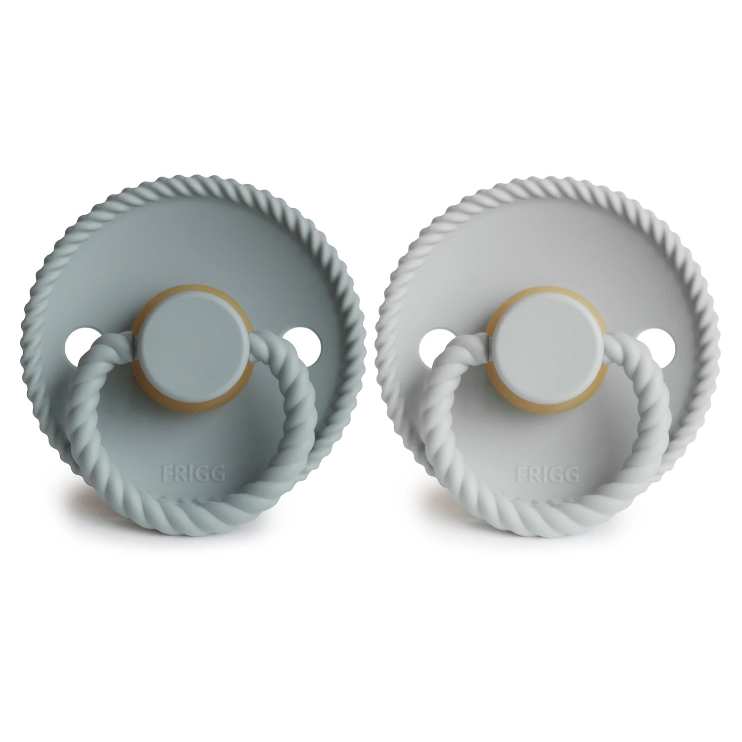 FRIGG Rope Natural Rubber Pacifier 2 - Pack - Tenth &amp; Pine - FRIGG PACIFIERS - 6 - 18 months - Cream/Green Tea