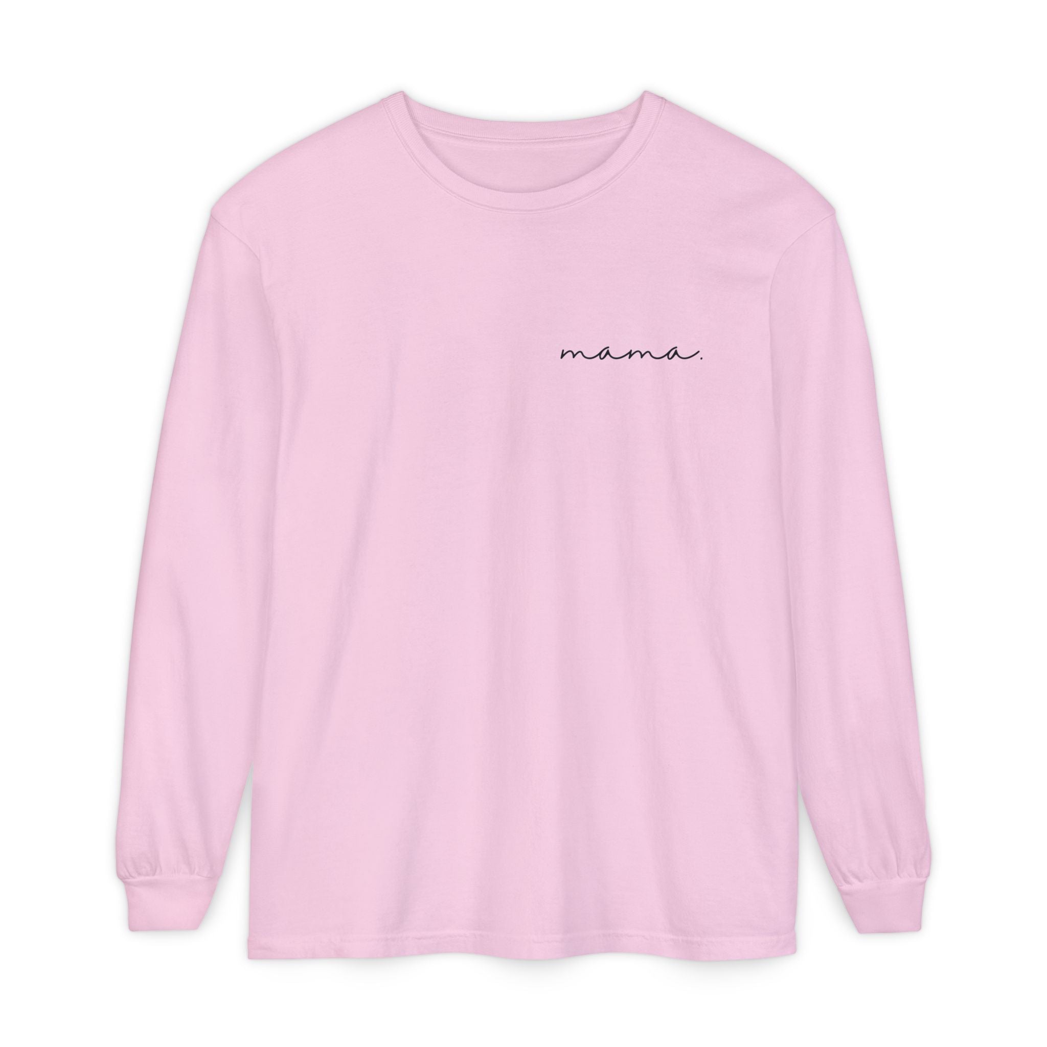 mama. in Cursive T-shirt | Adult Long Sleeve Tee