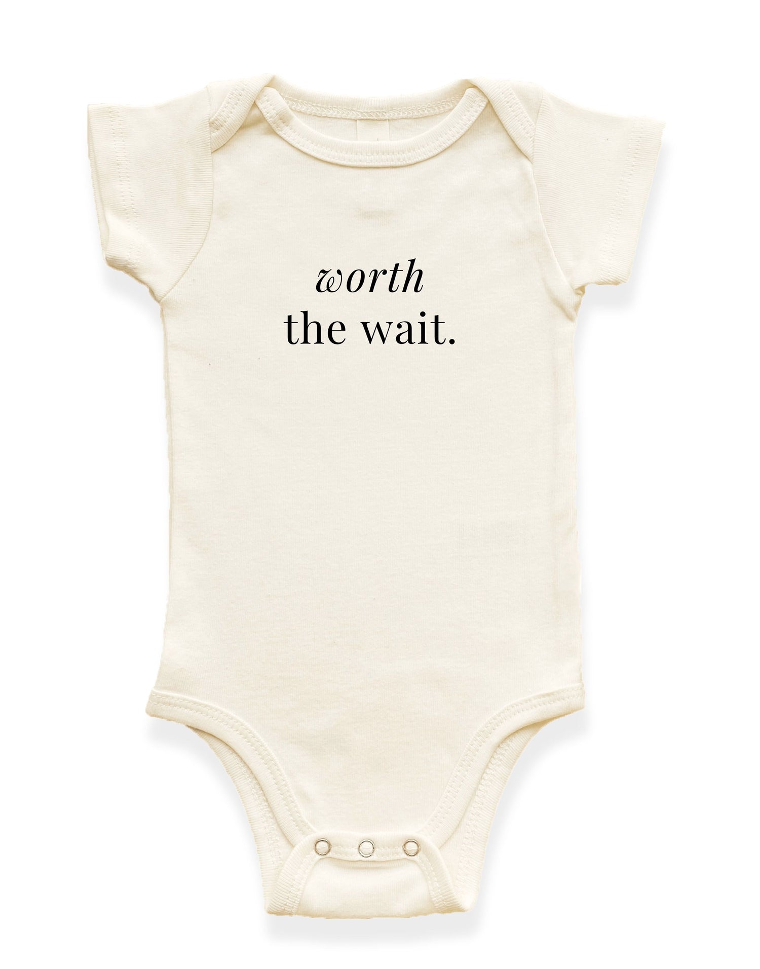 Worth The Wait Organic Cotton Baby Bodysuit
