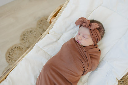 Rust Bamboo Hat OR Head Wrap Set
