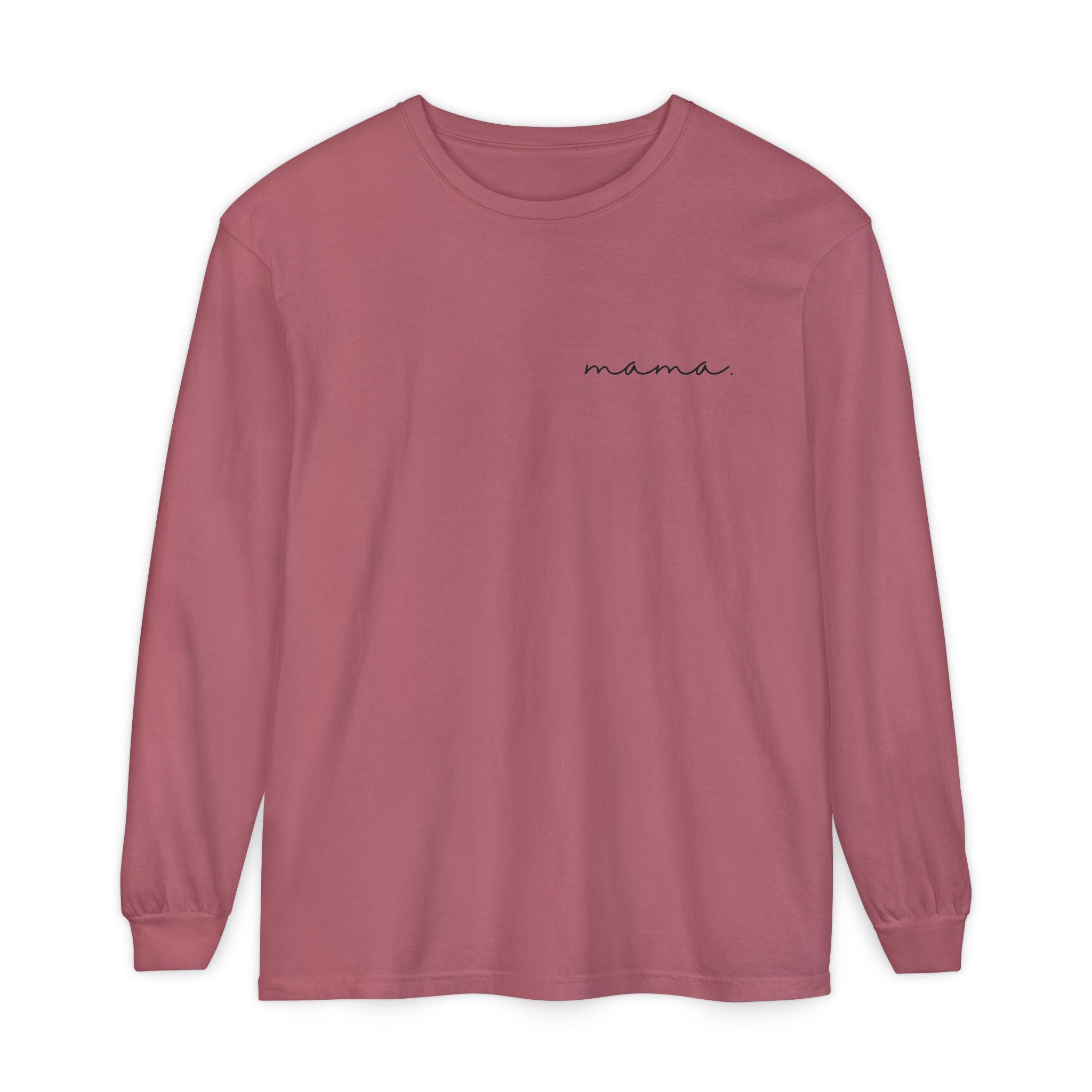 mama. in Cursive T-shirt | Adult Long Sleeve Tee