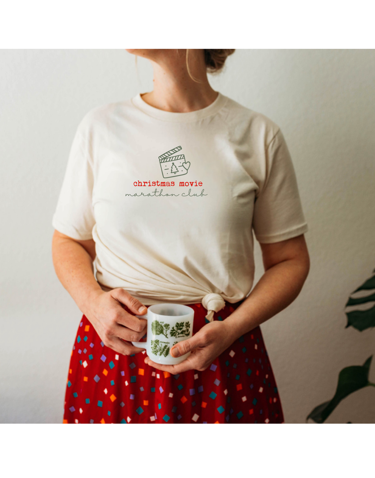 PREORDER Christmas Movie Marathon Club Organic Cotton Short Sleeve Adult Tee