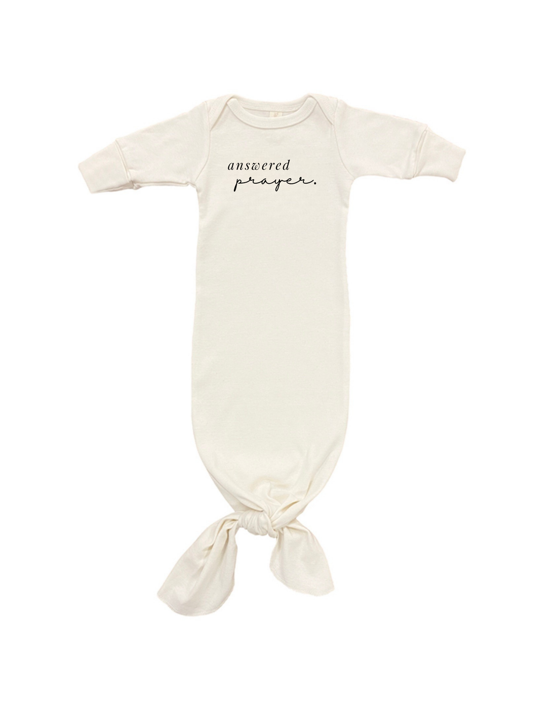 Answered Prayer Organic Newborn Knotted Gown