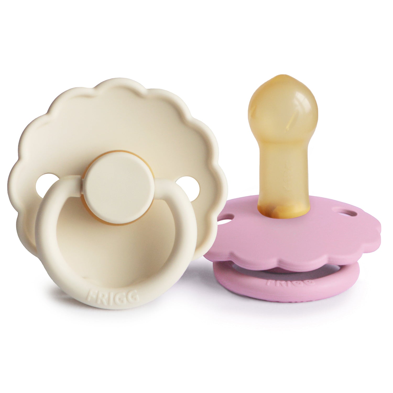 FRIGG Daisy Natural Rubber Pacifier 2 - Pack - Tenth &amp; Pine - FRIGG PACIFIERS - 6 - 18 months - Cream/Lupine