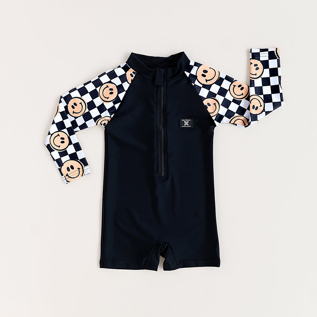 UPF 50 RASHGUARD ONESIE - HAPPY SURF