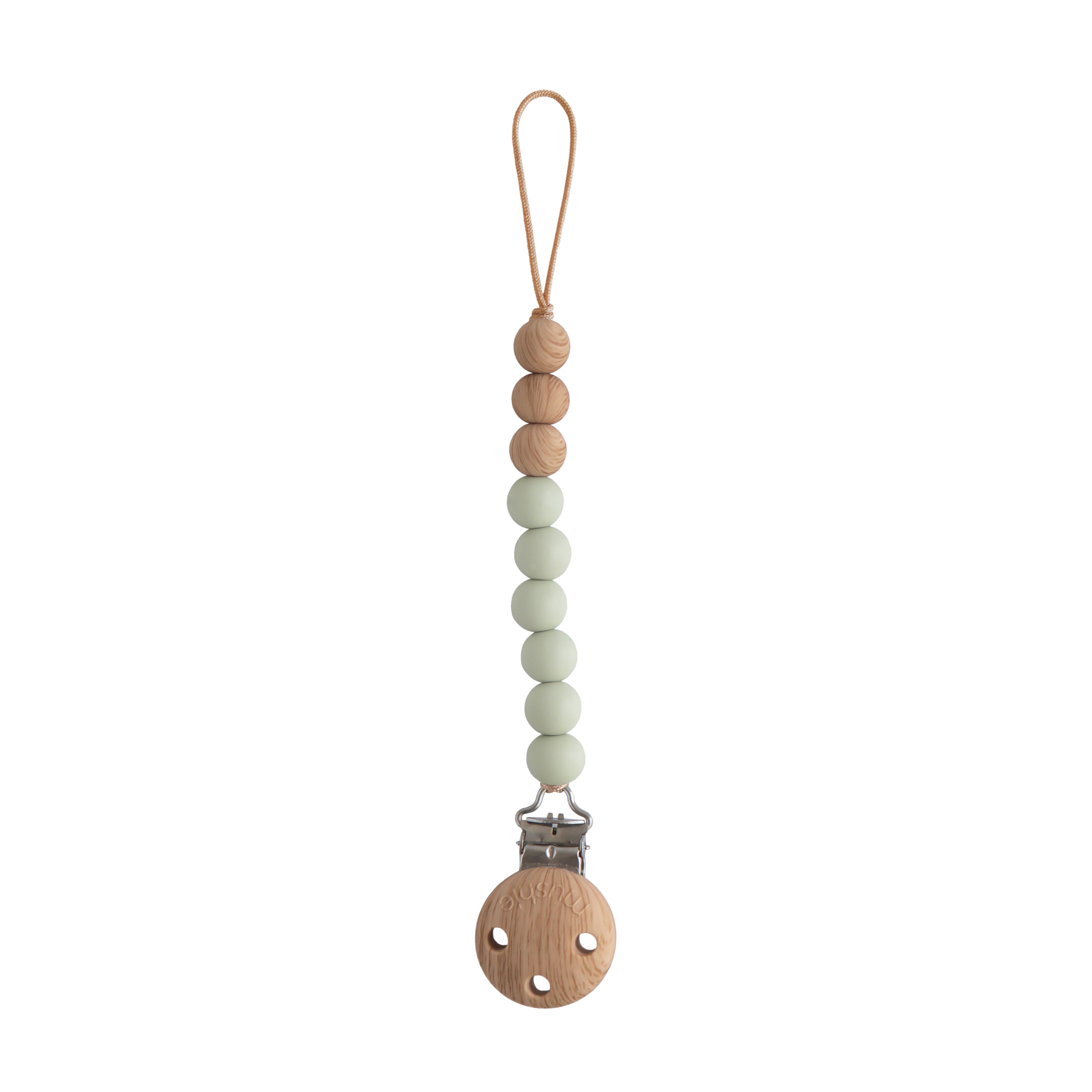 Silicone Pacifier Clip | Eva - Tenth &amp; Pine - Pacifier Clip - Sage