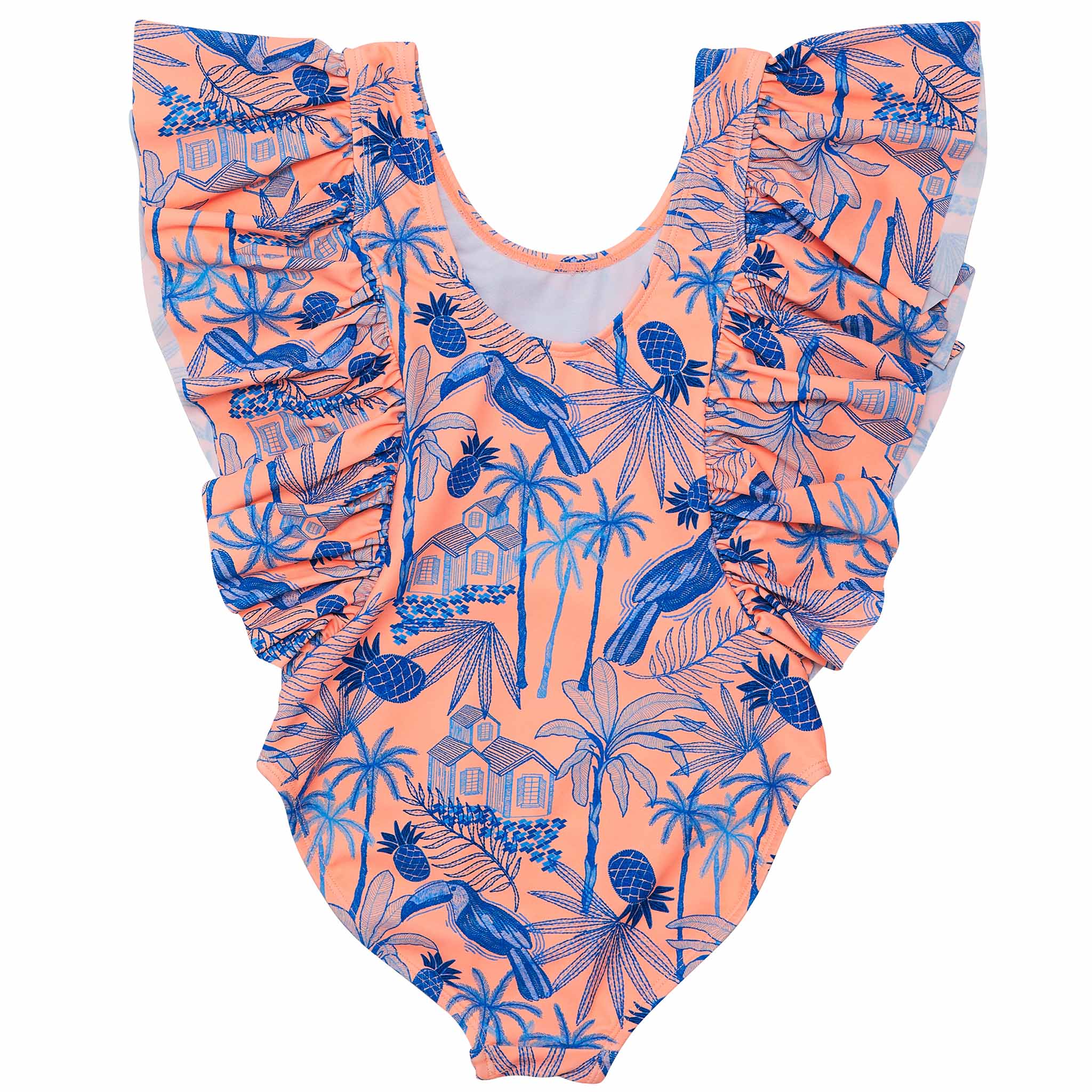 Tropicana Vacay Sustainable Wide Frill Swimsuit