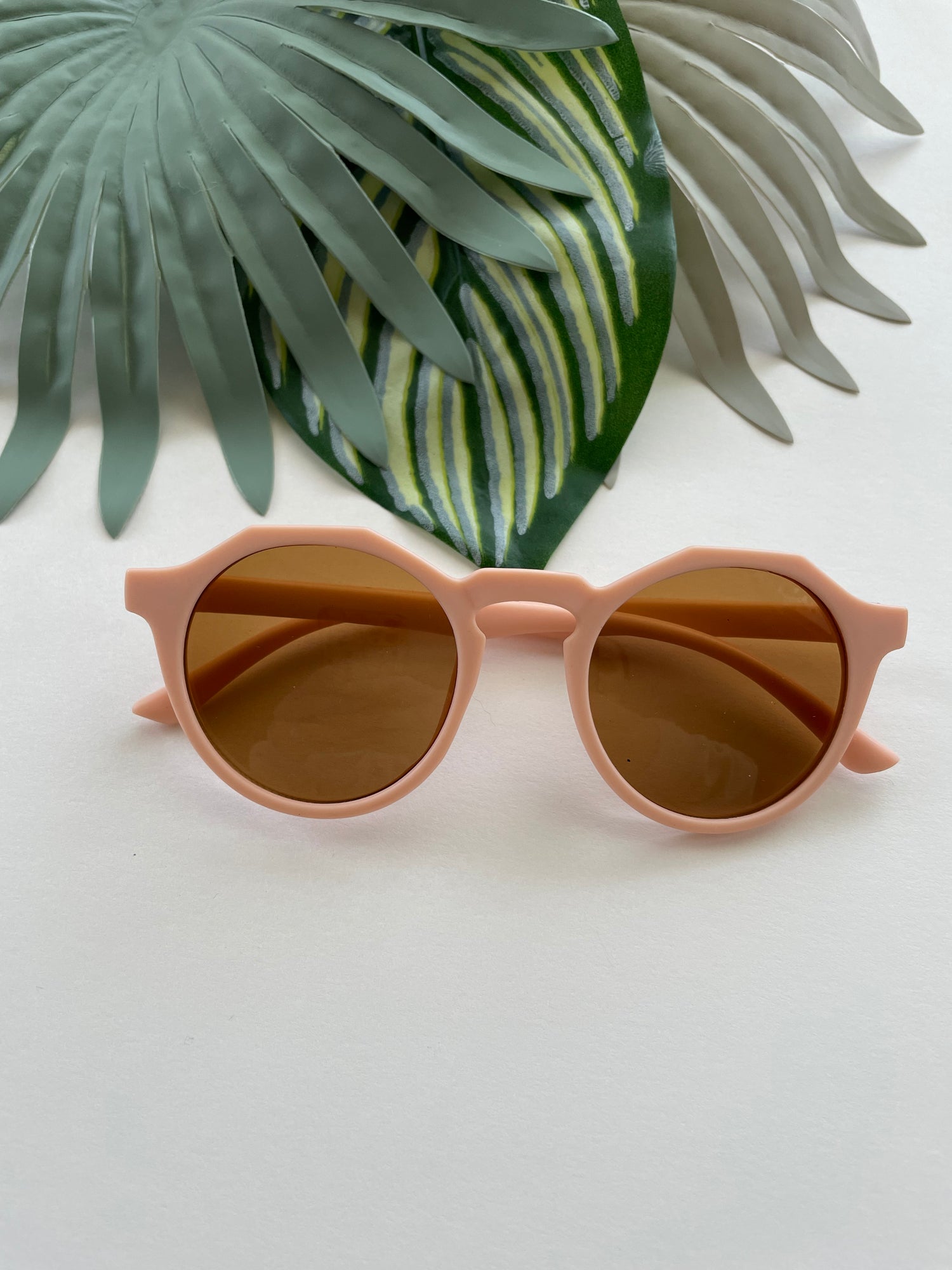 Hexagonal Sunglasses - Soft Pink