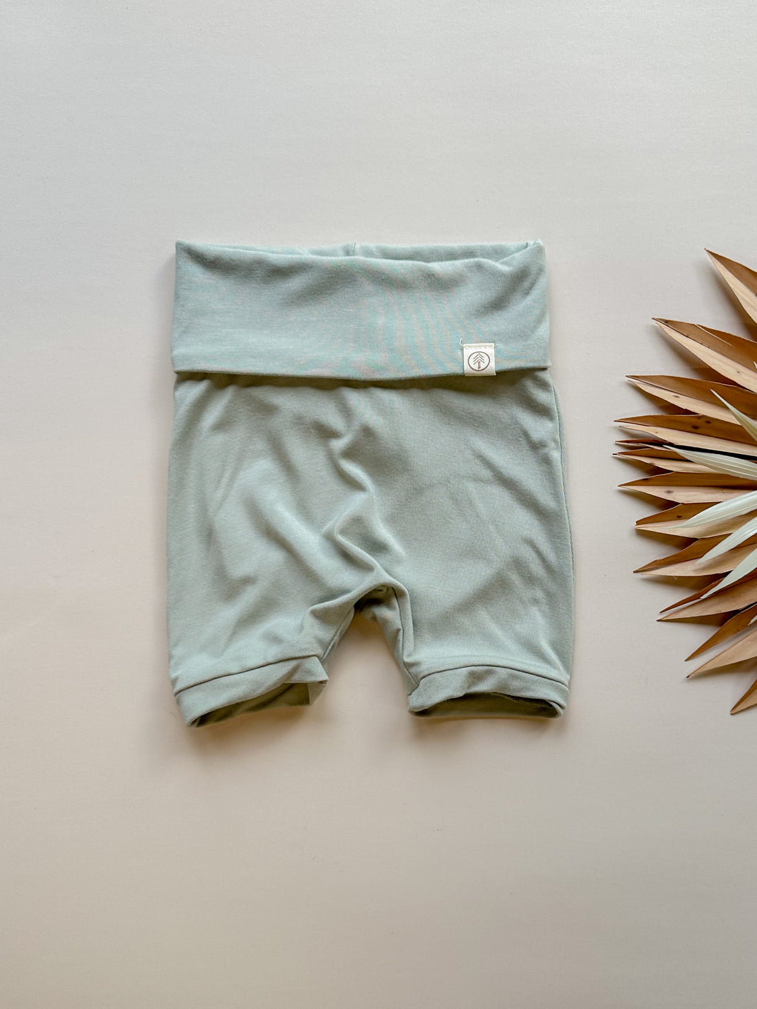 Fold Over Shorties | Sage | Luxury Bamboo