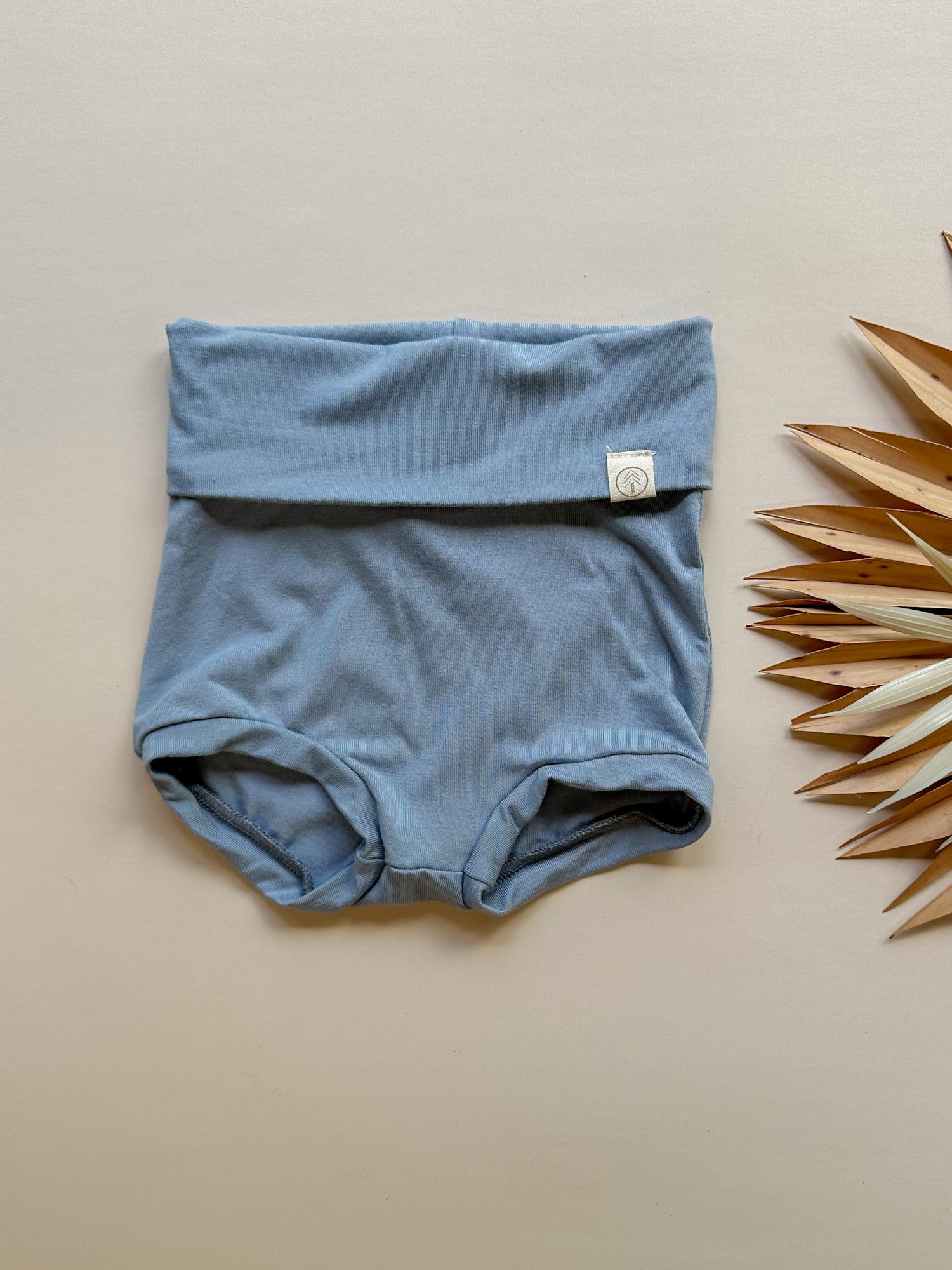 Fold Over Bloomers | Dusty Blue | Luxury Bamboo