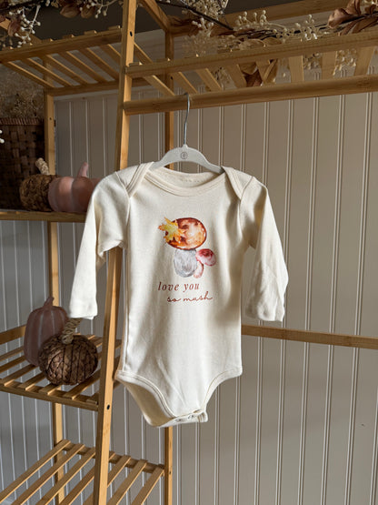 Love You So Mush Organic Bodysuit Long Sleeve