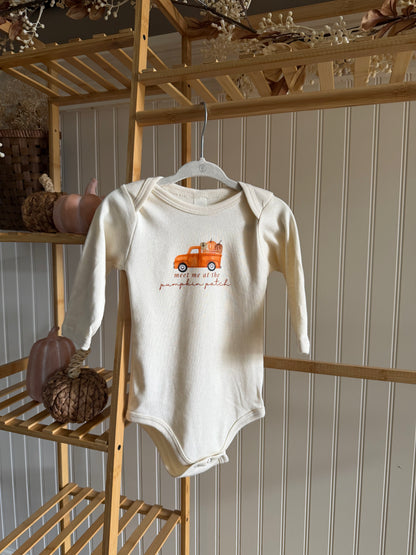 Meet Me At The Pumpkin Patch Organic Bodysuit Long Sleeve