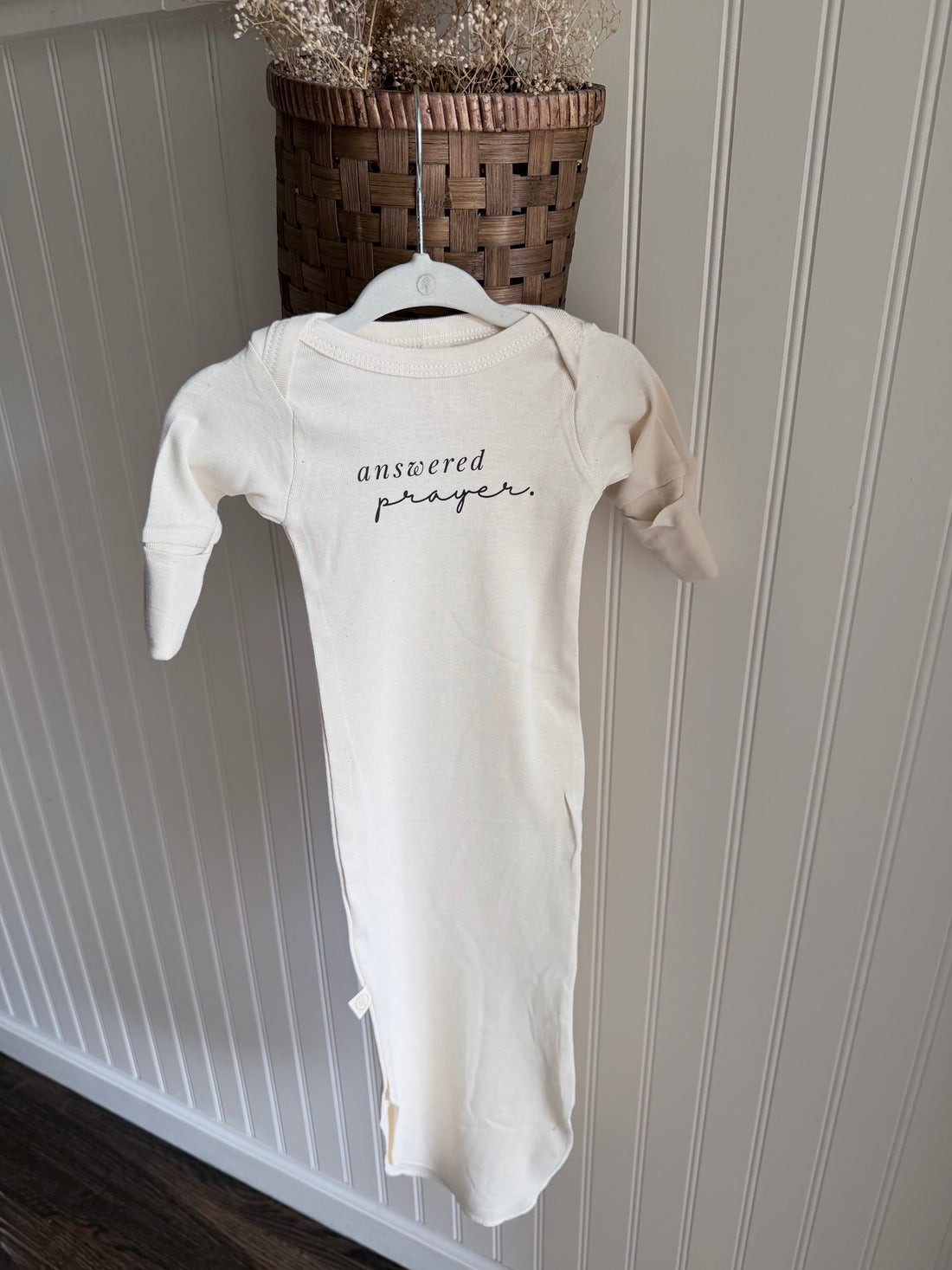 Answered Prayer Organic Newborn Knotted Gown