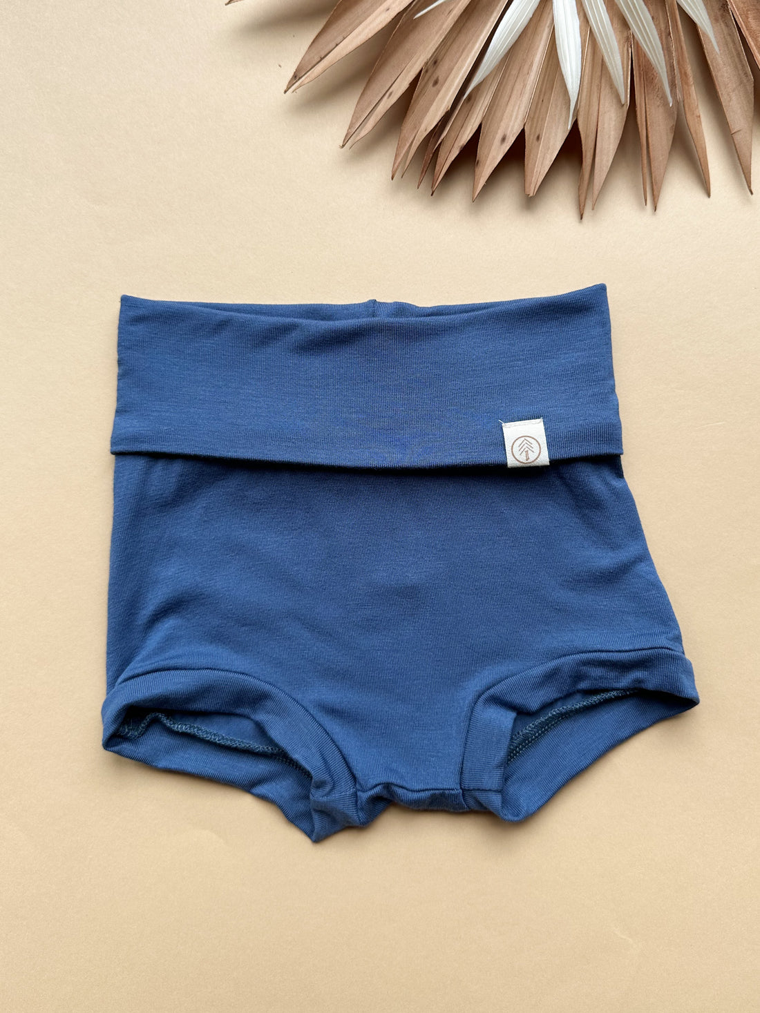 4/5T | Fold Over Bloomers | Gray Blue | Bamboo