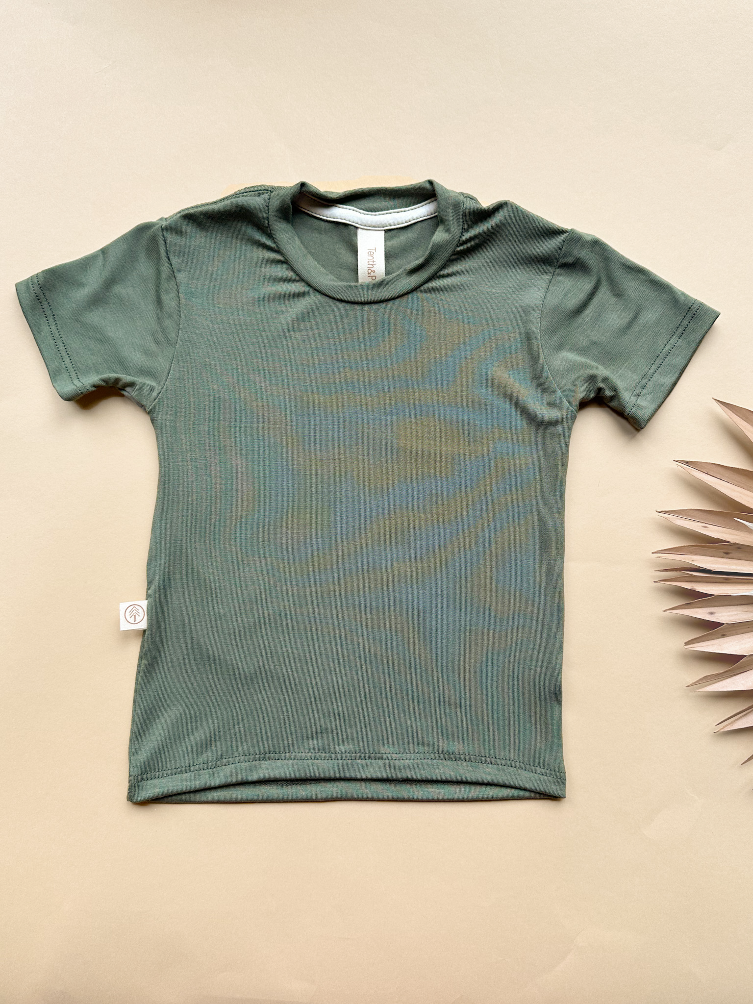 0/3m | Short Sleeve Essential Tee in Pine | Bamboo