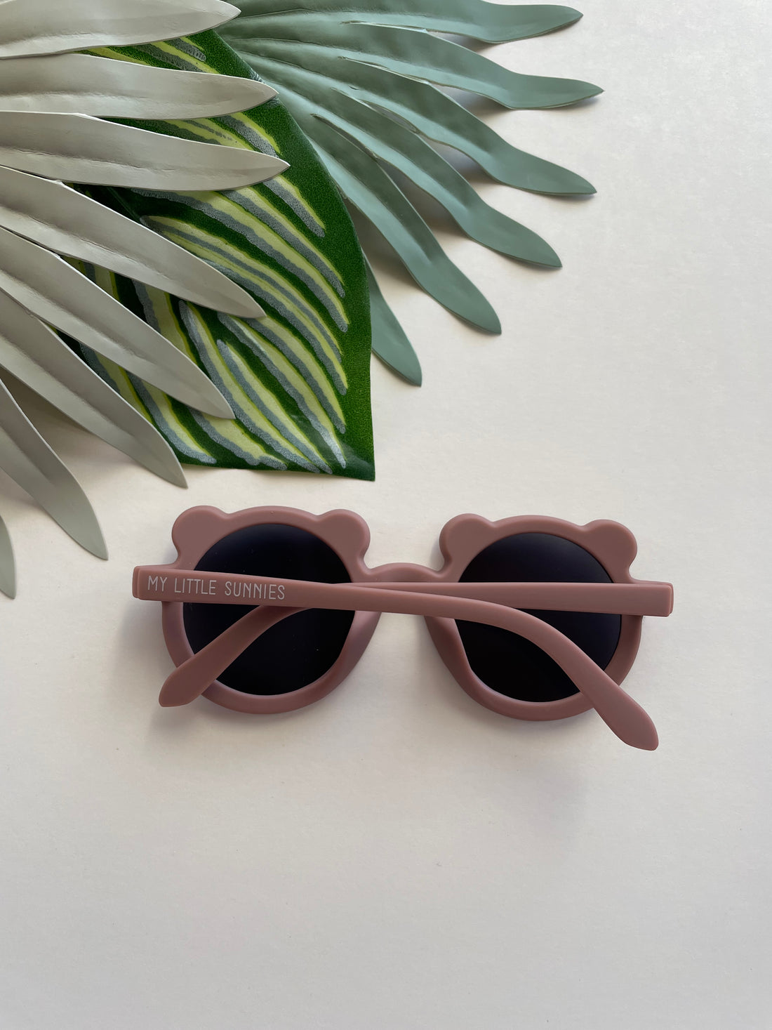 Round Bear Sunglasses - Dusty Rose Matte