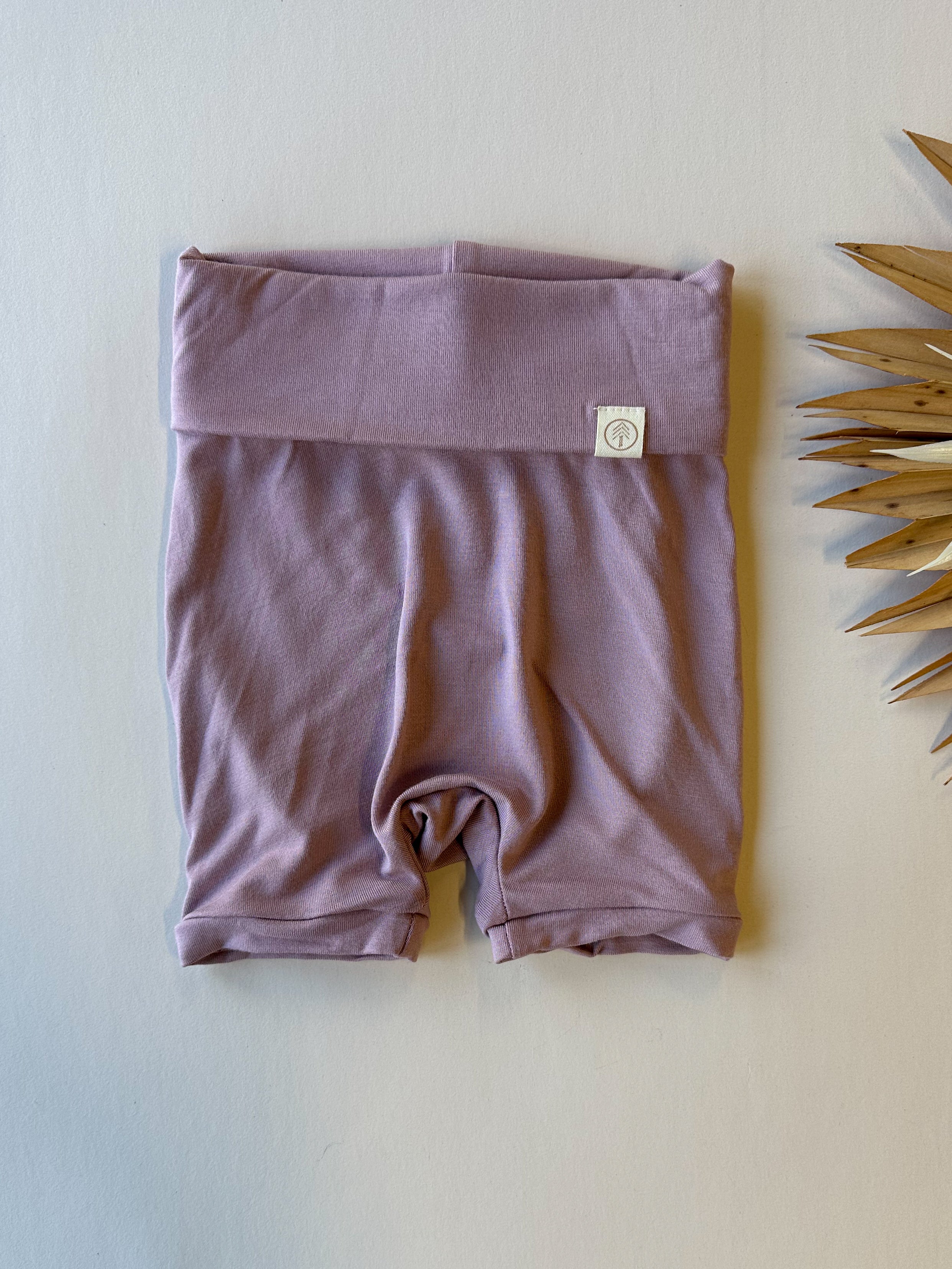 0/3m, 3/6m | Fold Over Shorties | Periwinkle | Luxury Bamboo