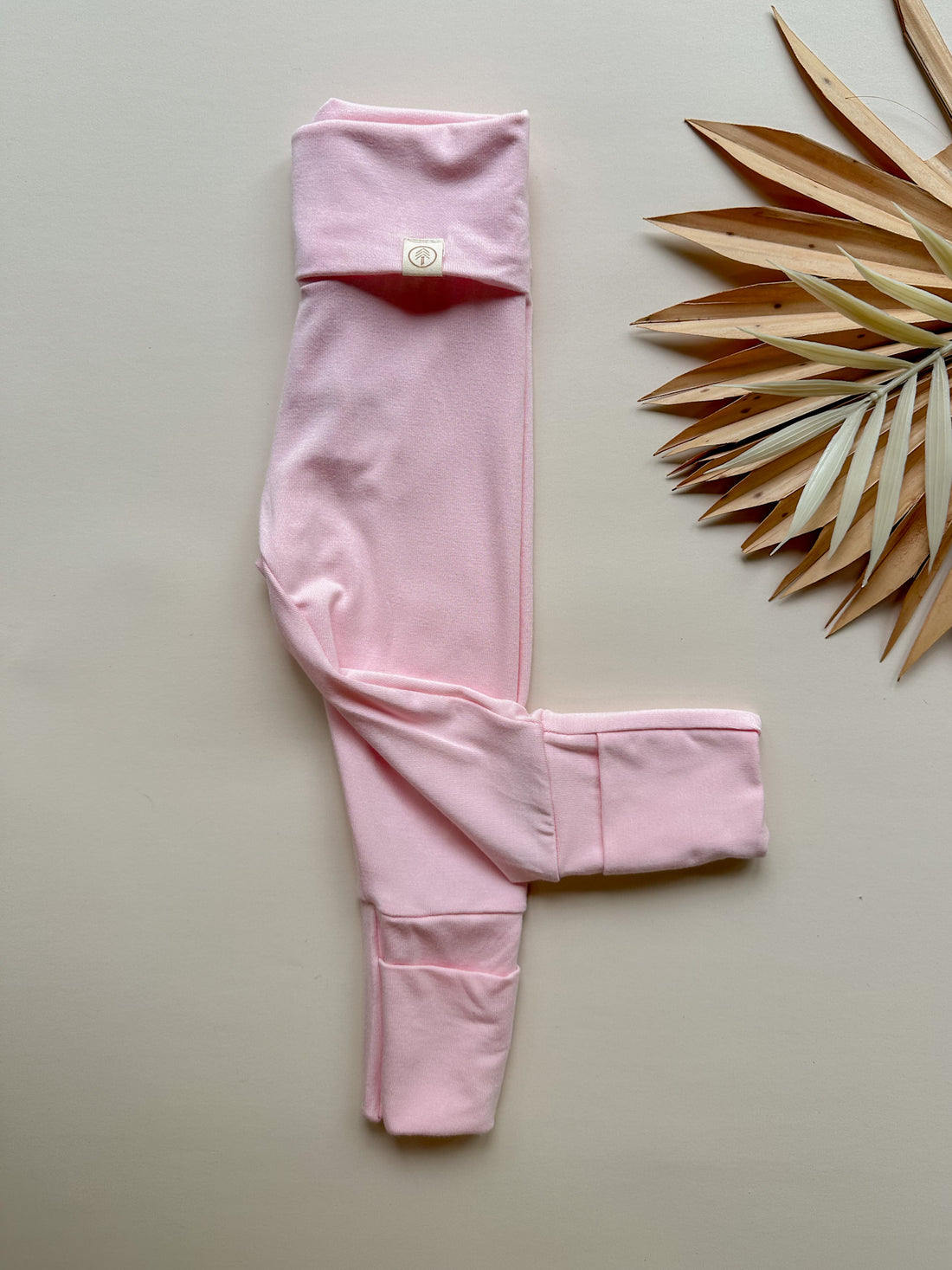 Fold Over Footie Leggings | Rose Pink | Luxury Bamboo