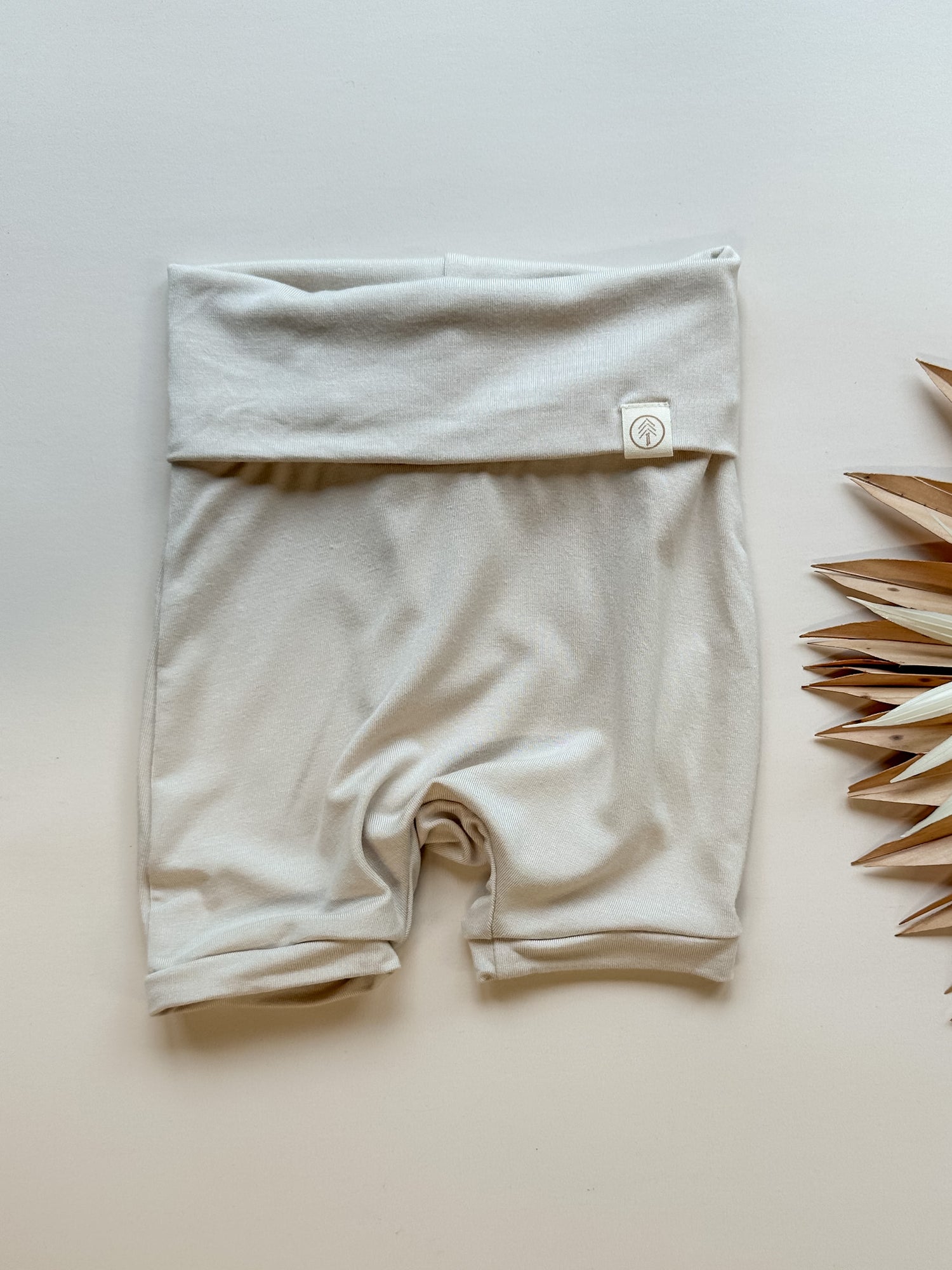 Fold Over Shorties | Sand | Luxury Bamboo