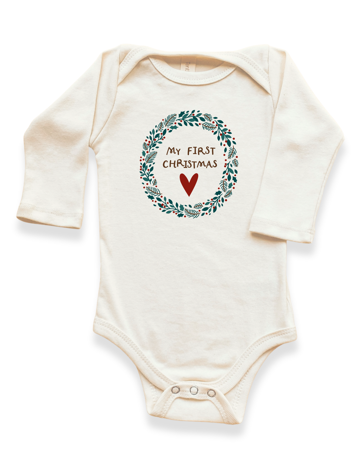 My First Christmas Organic Bodysuit Long Sleeve