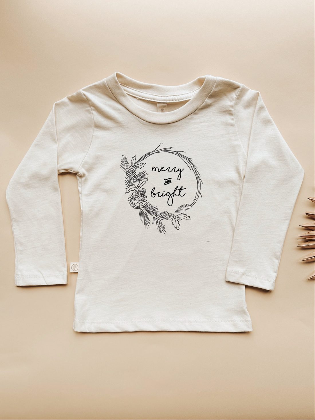 Merry &amp; Bright - Organic Cotton Kids Long Sleeve Tee