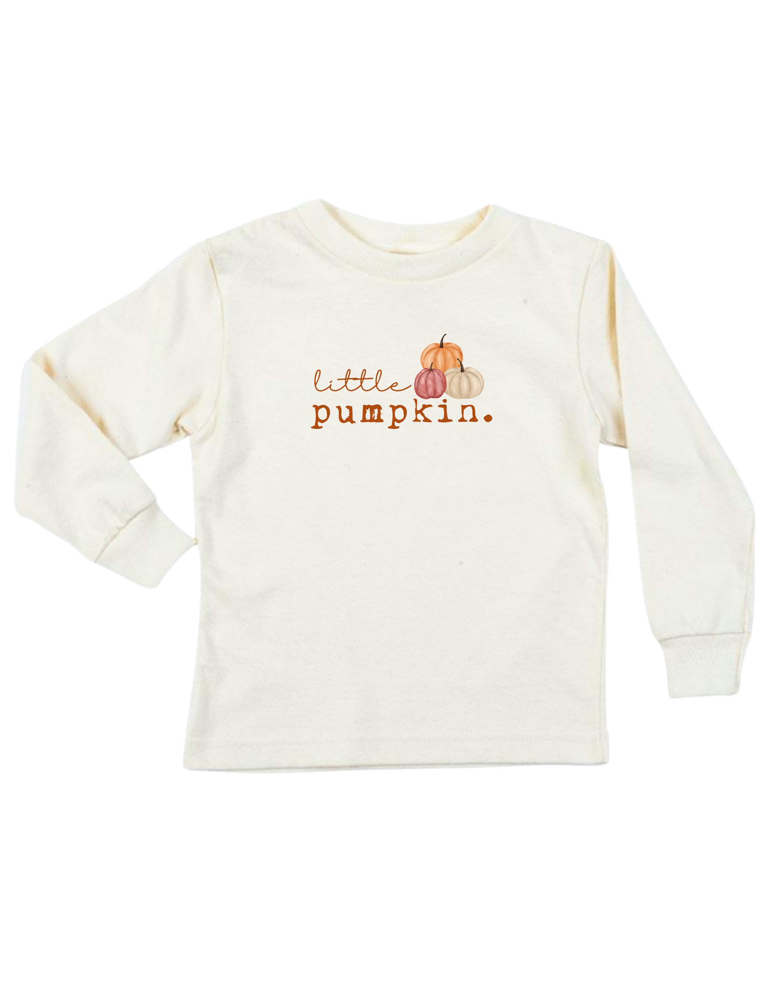 Little Pumpkin Stack Organic Kids T-Shirt Long Sleeve