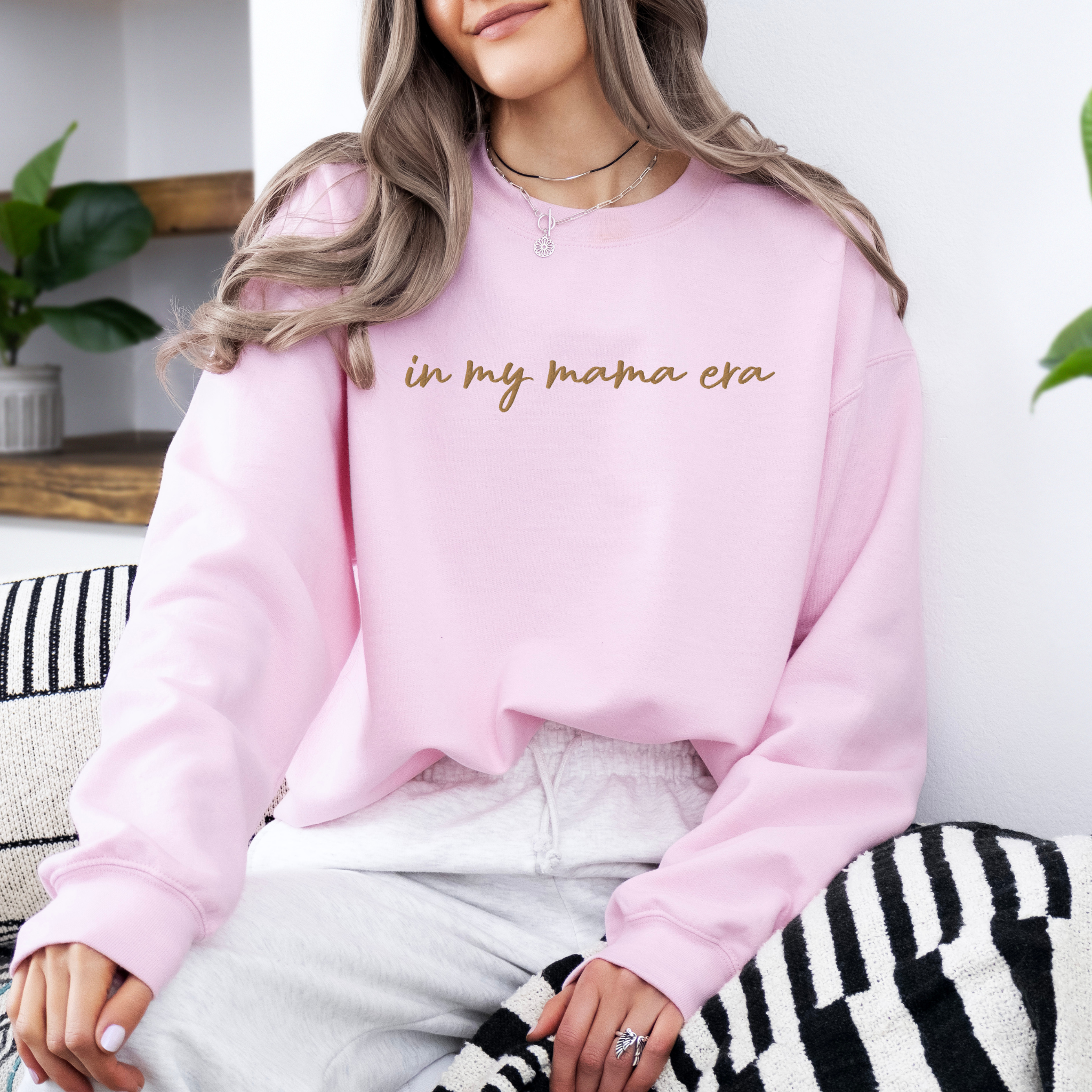 In my mama era Embroidered | Adult Sweatshirt