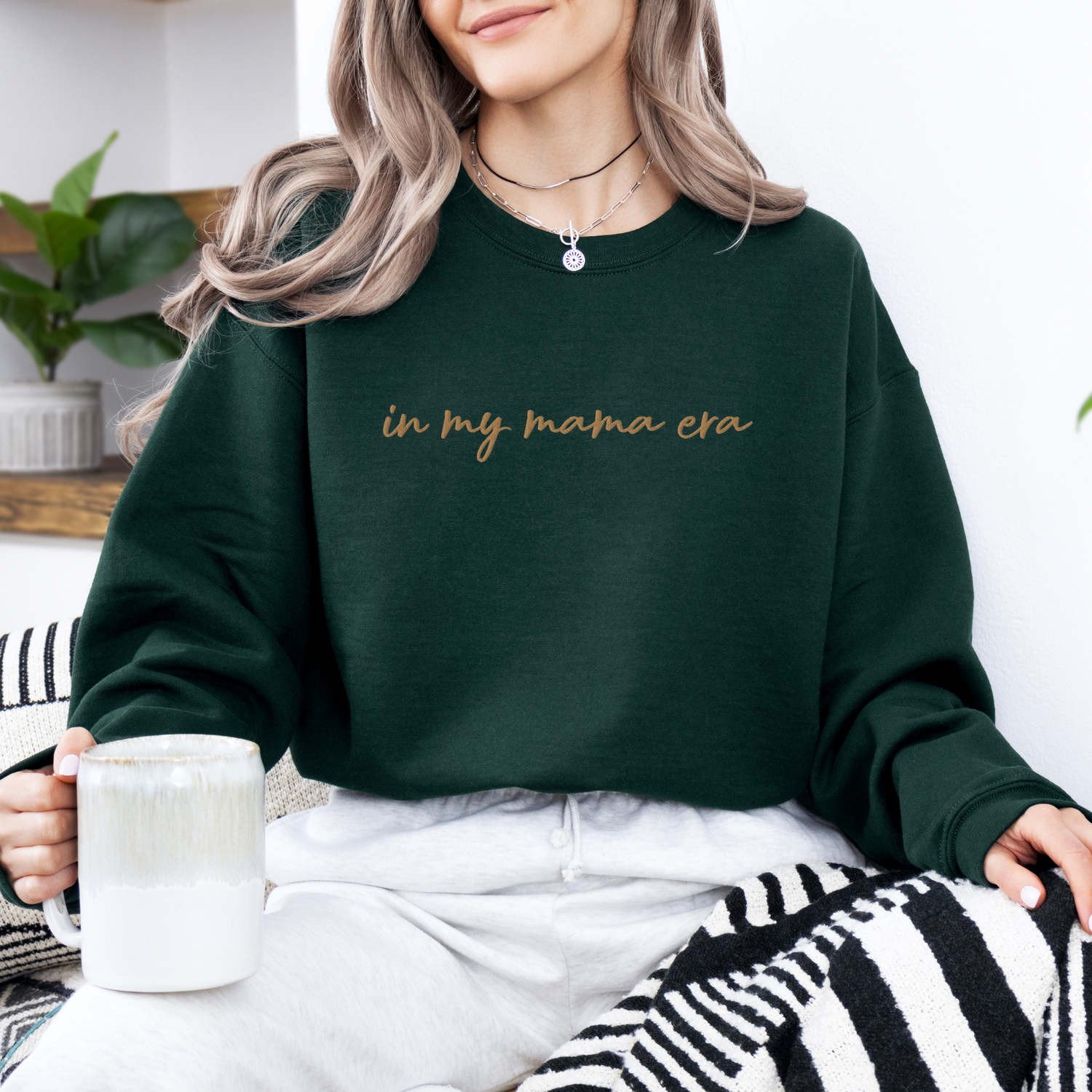 In my mama era Embroidered | Adult Sweatshirt