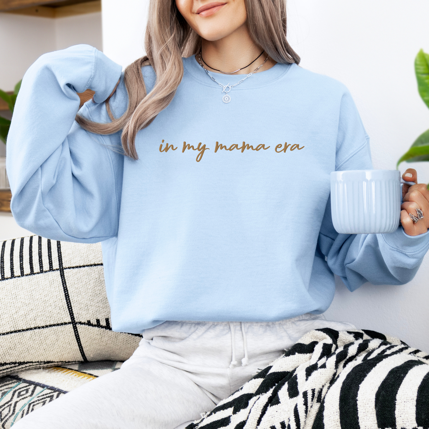 In my mama era Embroidered | Adult Sweatshirt