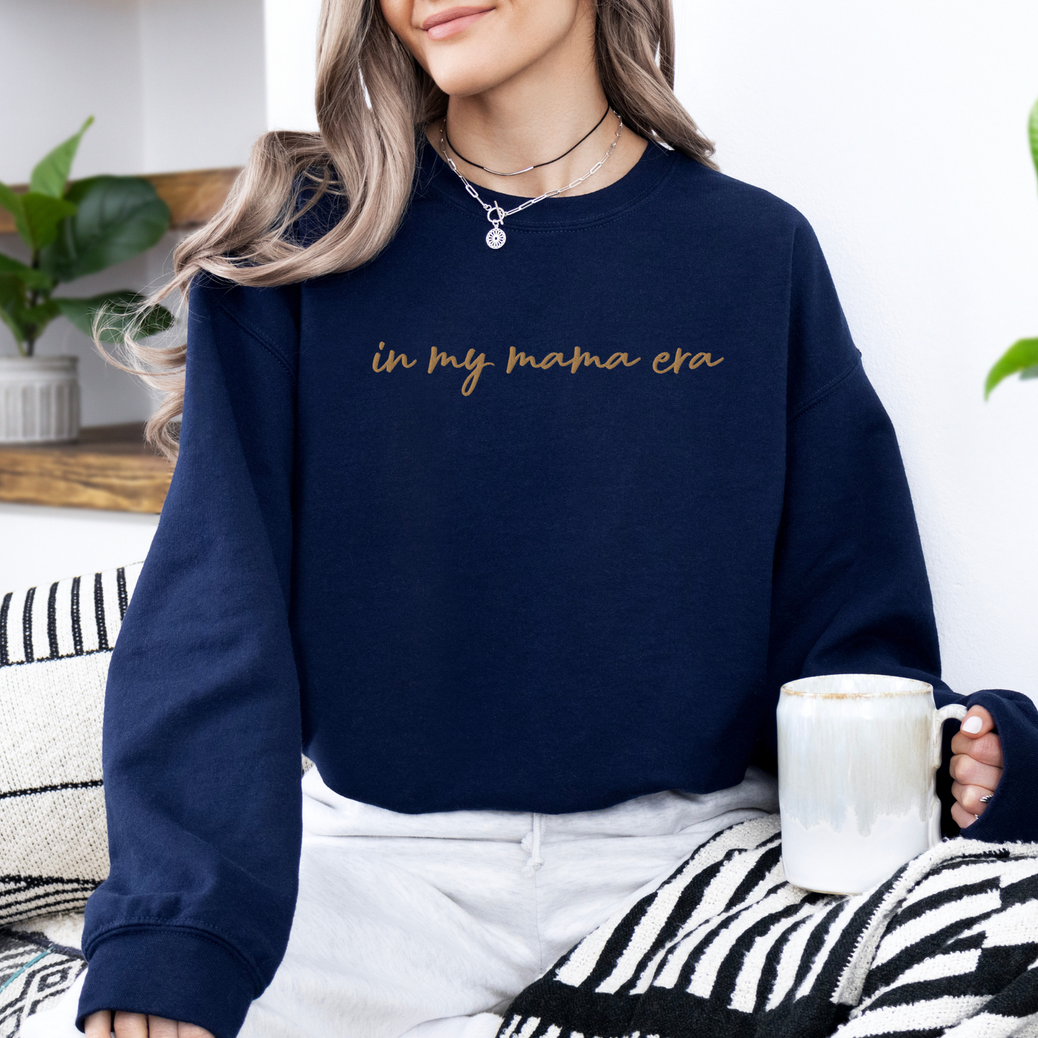 In my mama era Embroidered | Adult Sweatshirt