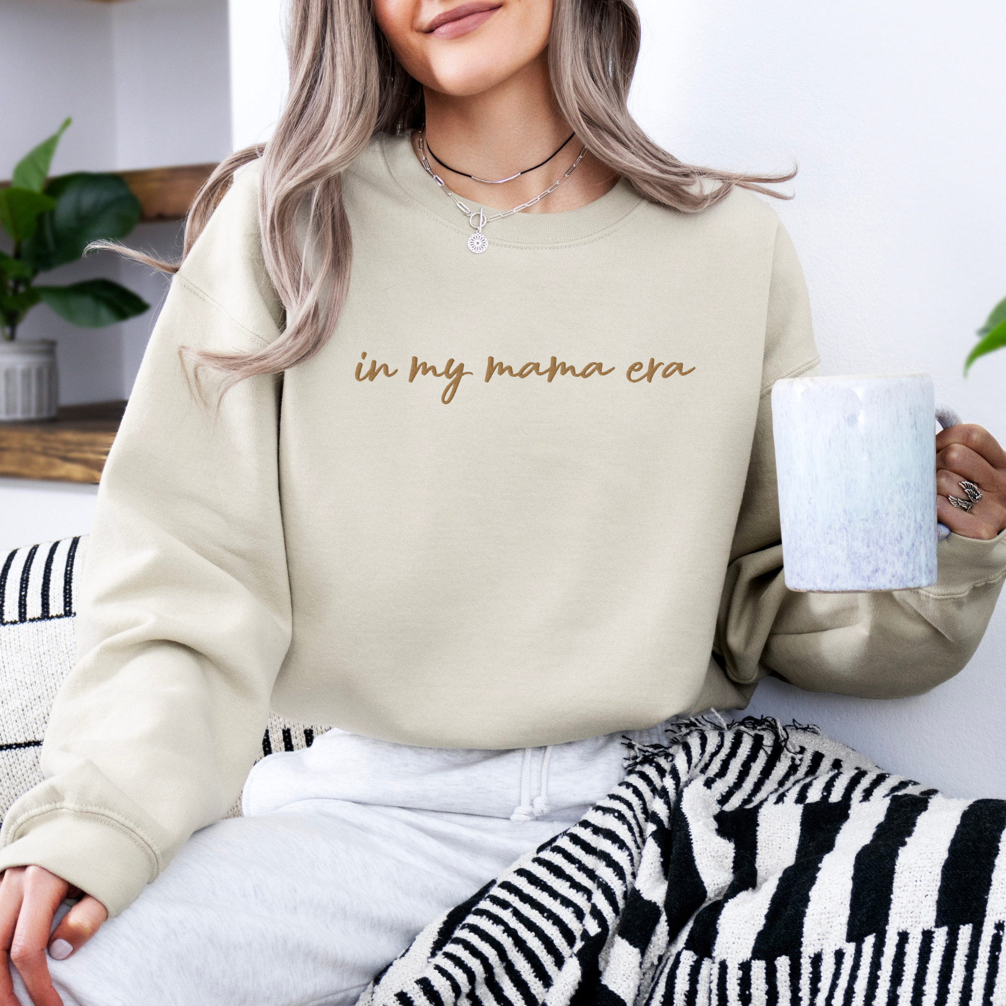 In my mama era Embroidered | Adult Sweatshirt