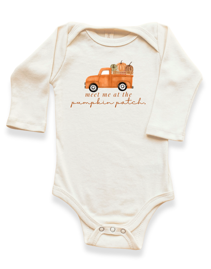 Meet Me At The Pumpkin Patch Organic Bodysuit Long Sleeve