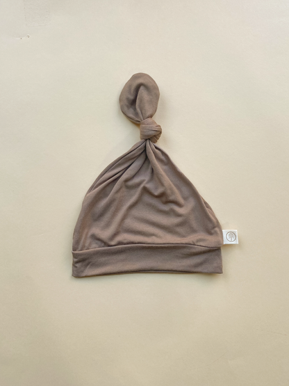 Top Knot Hat | Mocha | Bamboo